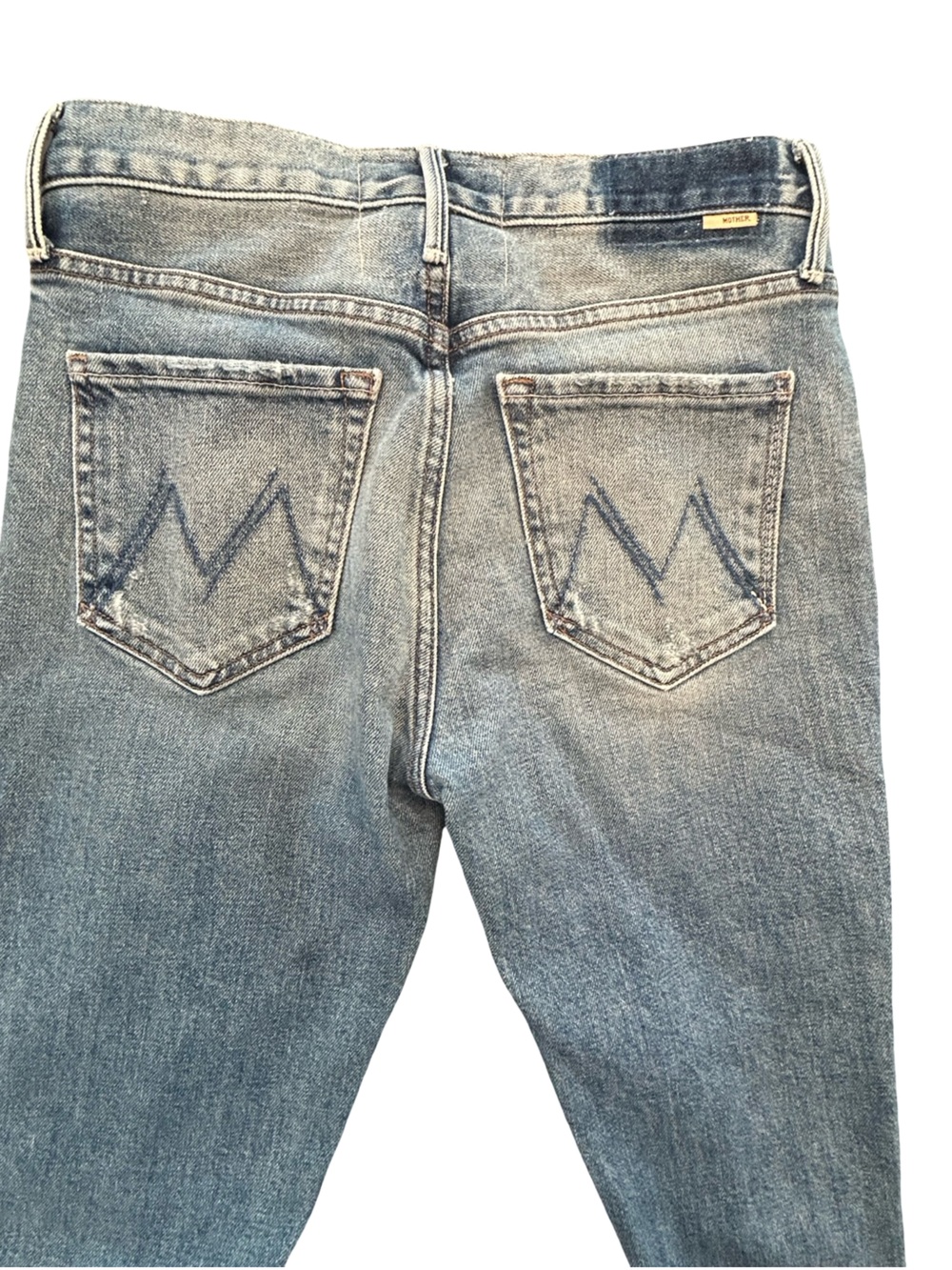 Mother jeans Trickster skimp fray thrill seeker wash raw hem grunge edgy chic 24 - Picture 7 of 15